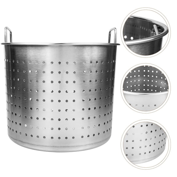 FOMIYES Multi Use Stainless Steel Leaky Pot for Crawfish Boiling and Seafood Stew At Home