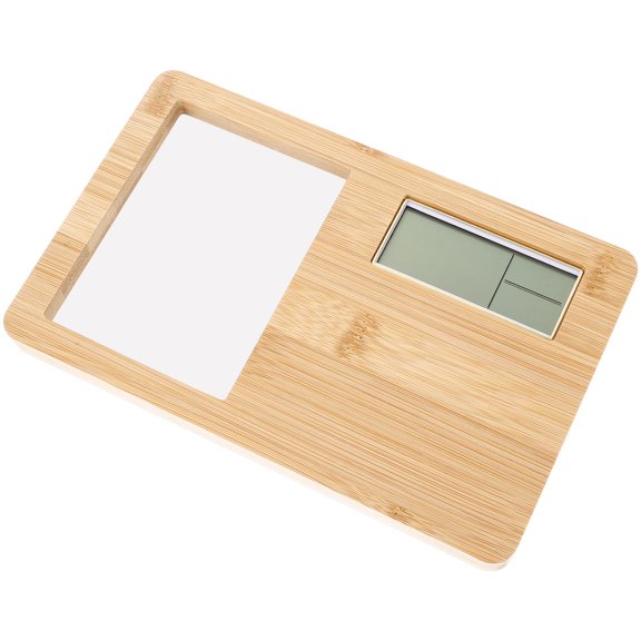 FOMIYES Multi Use Wood Digital Clock with Picture Frame and Alarm for Office Bedroom and Study