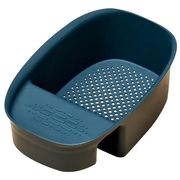 FOMIYES Dark Plastic Kitchen Sink Drain Basket, Dish Drying Organizer for Storage, Washing, Rinsing and Water Draining
