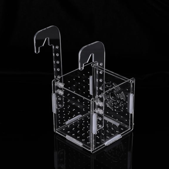 FOMIYES Acrylic Aquarium Incubator Fish Tank Breeding Isolation Box with Floating Cover