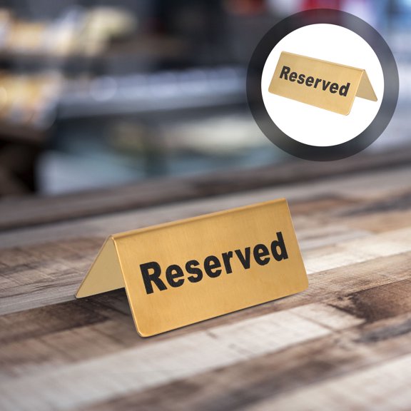 FOMIYES Reserved Table Signs in Plated Gold Stainless Steel for Wedding Seating