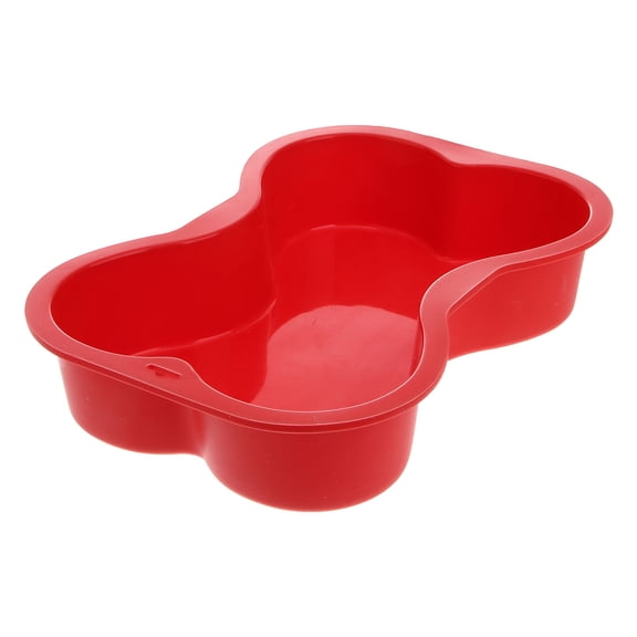 FOMIYES Red Silicone Dog Bone Cake Mold Oven Microwave Safe Non Stick Baking Pan