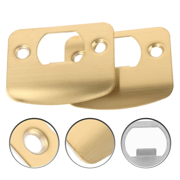 FOMIYES OUNONA 2-Pack Door Strike Plates for Deadbolt Locks, Thickened Metal Back Plates for Enhanced Door Security