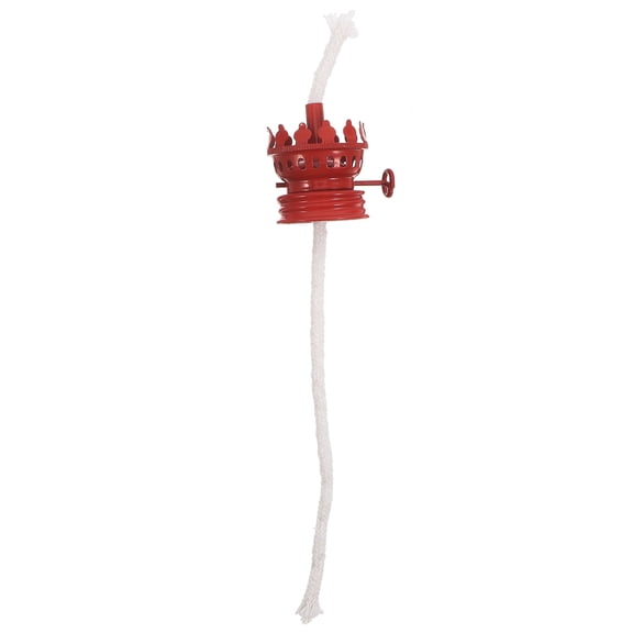 FOMIYES Retro Oil Lamp Kerosene Lamp Dimmer Red Iron and Cotton 1Set