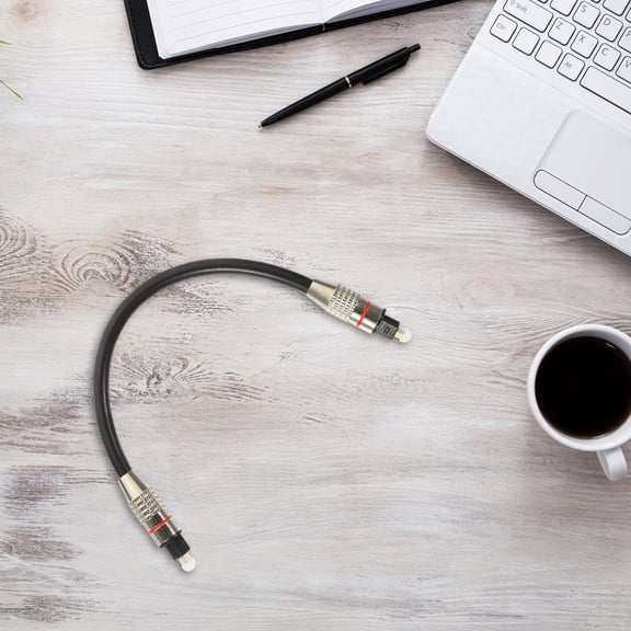 FOMIYES Optical Cable for Game Console Black Fiber Cord with Durable Plated Gold Plated Male to Male Connectors