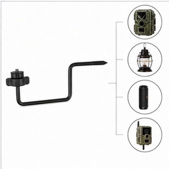 FOMIYES Outdoor Heavy Duty Iron Bracket Hook for Tree Stand Adjustable Use with Cameras and Lighting