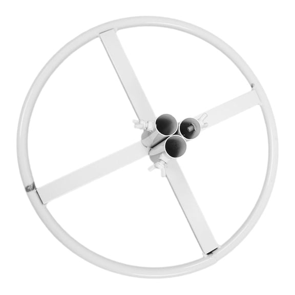 FOMIYES White Flower Pole Display Stand with Sturdy Metal Base for Shop Decor