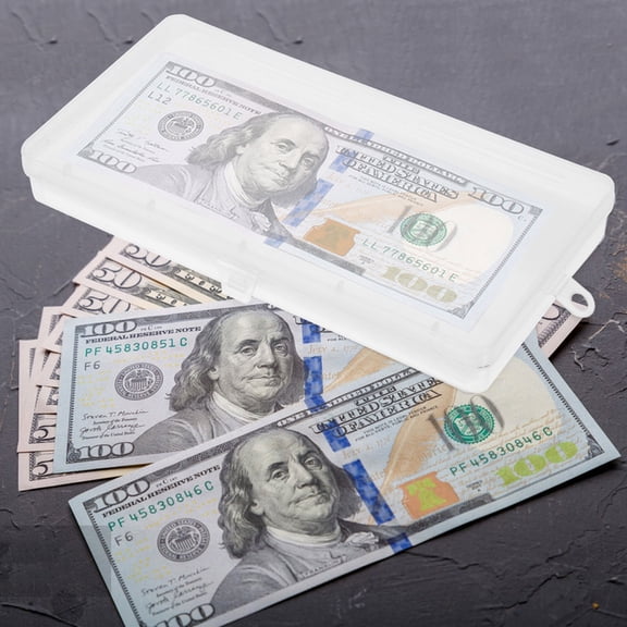 FOMIYES Commemorative Banknote Sleeve Set ABS Protective Holder 7.3 x 3.9 x 0.9 Inches