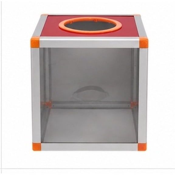 FOMIYES Party Raffle Drum in Red with Easy Setup Aluminum Alloy and Mdf for Donations and Ticket Storage
