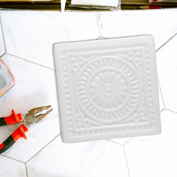 FOMIYES Paving Stone Mold Cement Mold White Plastic Square Shape 1Set