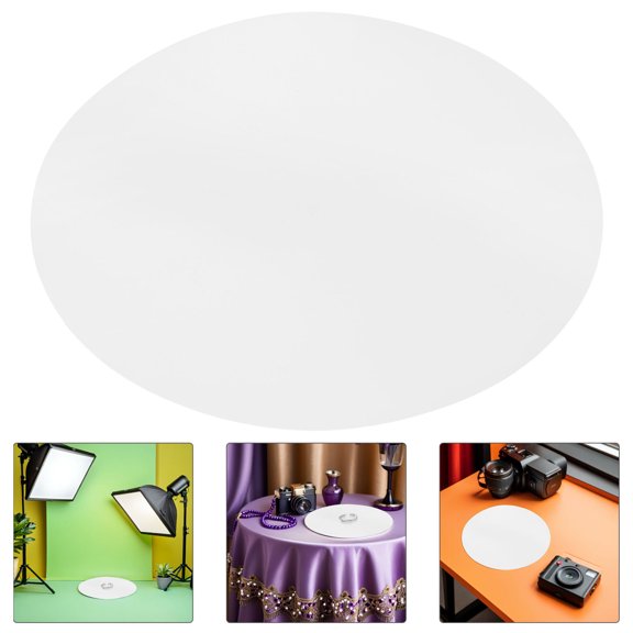 FOMIYES Photography Turntable Background Board White with Motorized Rotation and Reflection