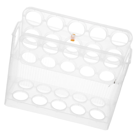 FOMIYES Plastic Egg Storage Container for Refrigerator with Flip Cover and Large Capacity