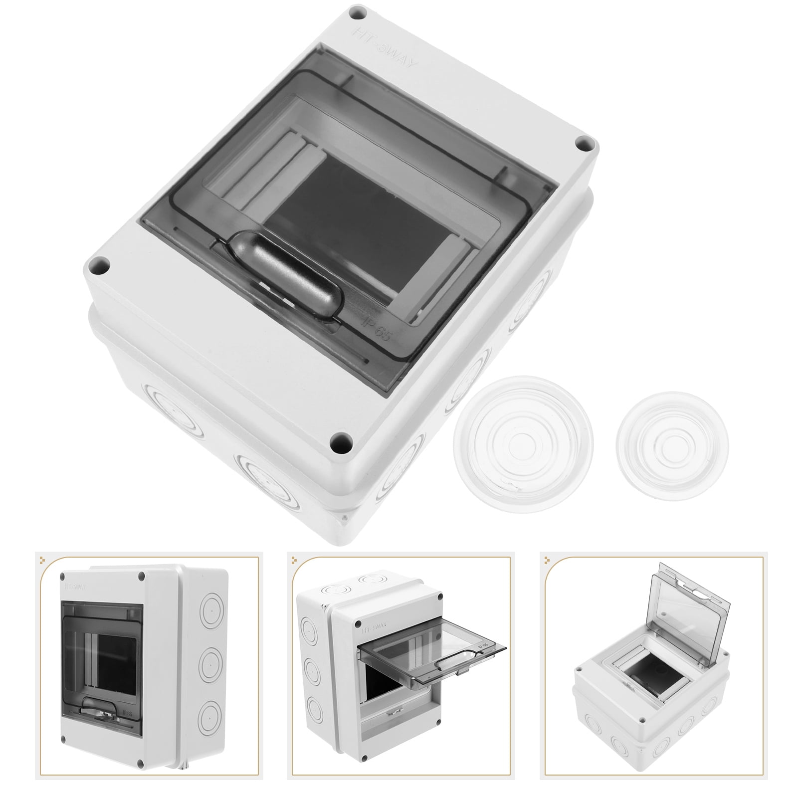 FOMIYES Plastic Electrical Box Protection Box Light Grey Rectangular For Outdoor Installation 1Pack 6.3X4.5X3.5in