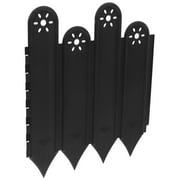 FOMIYES Plastic Garden Picket Fence Edgings Lawn Flowerbeds Plant Borders Fence Insert Grass Lawn Landscaping Edging Borders Outdoor Path Fence Panel Black