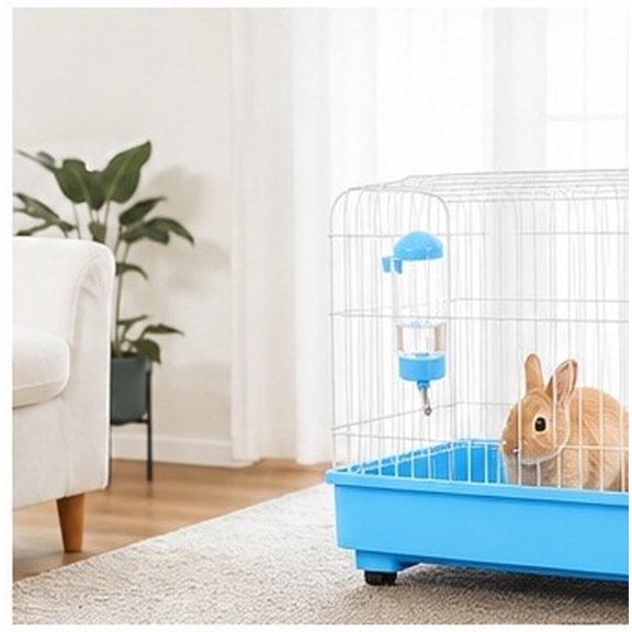 FOMIYES Plastic Pet Water Bottle Leak Proof Hanging Design for Cats Dogs Rabbits