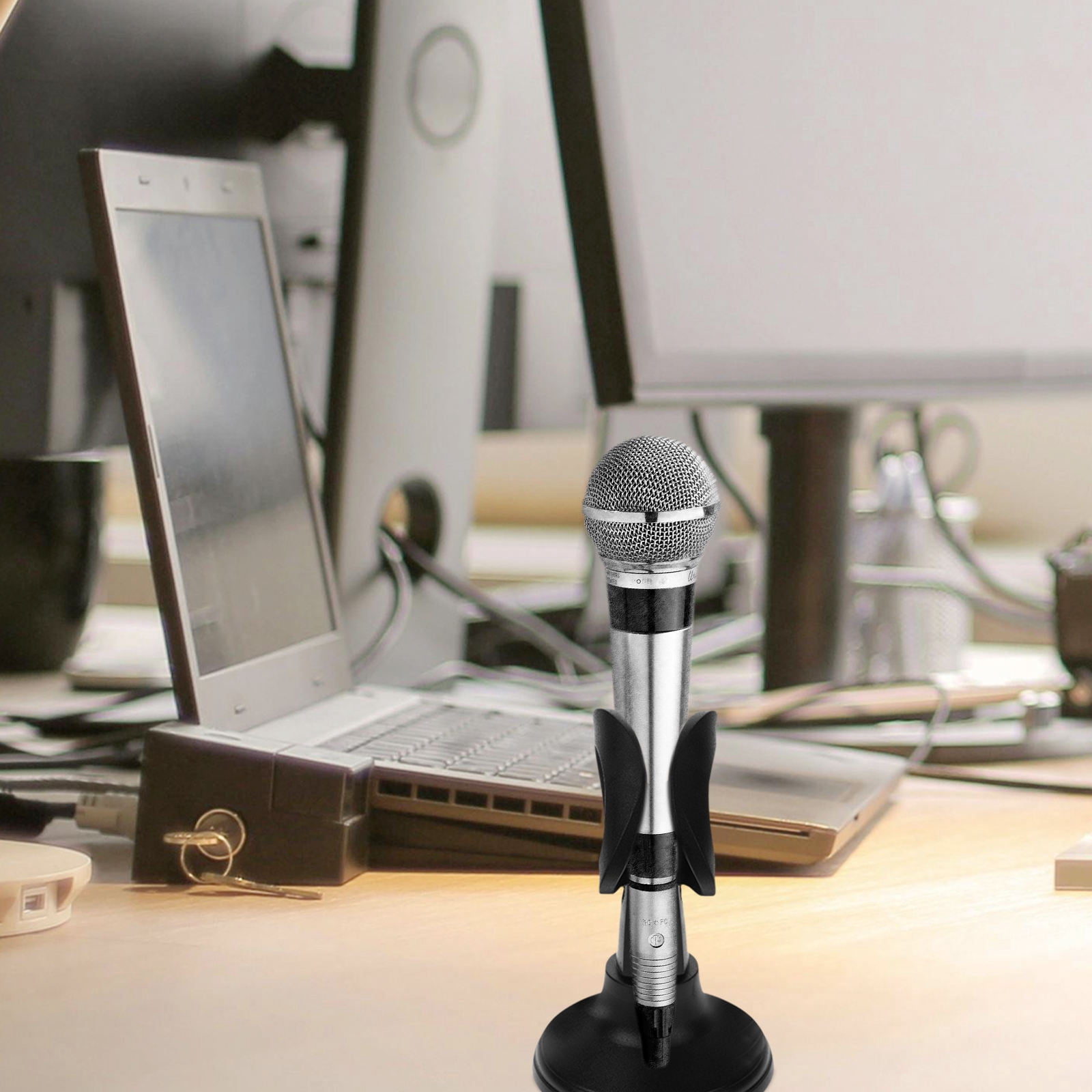 FOMIYES Plastic Podcast Microphone Stand for Live Streaming and Events ...