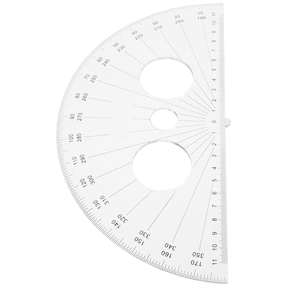 FOMIYES Plastic Protractor for School with 180 Degree Measuring Range Clear and Portable