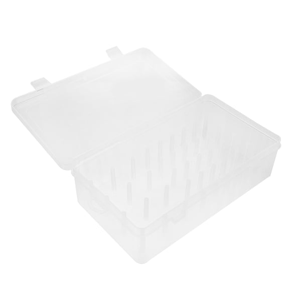 FOMIYES Clear Plastic Thread Storage Box with 42 Compartments Sewing Tool Organizer