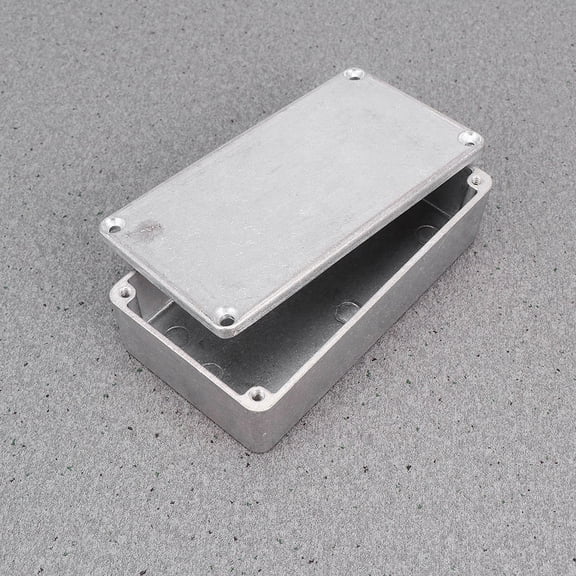 FOMIYES Durable Silver Aluminum Box Stomp Box Enclosure for Guitar Effects Protection