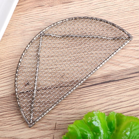 FOMIYES Plated Silver Stainless Steel Portable Barbecue Grill Net Detachable Cooking Surface