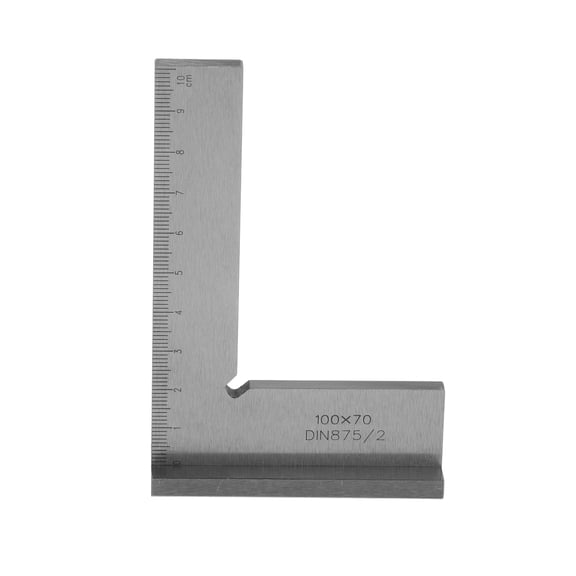 FOMIYES Silver Plated Steel Right Angle Ruler for Woodworking, Carpentry, Construction, and Precision Measuring Tools