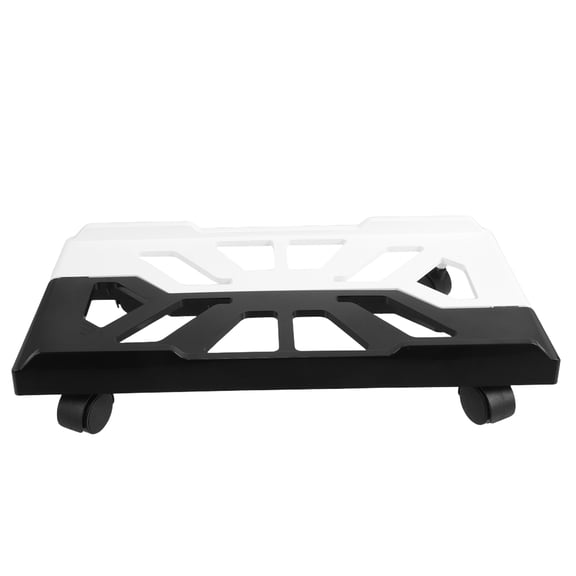 FOMIYES Portable Adjustable CPU Stand with Rolling Wheels Stable Secure Floor Cart for Computer Accessories