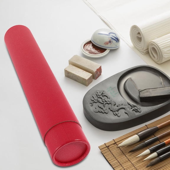 FOMIYES Portable Artwork Storage Tube with Hard Drafting Paper Material and Easy Access
