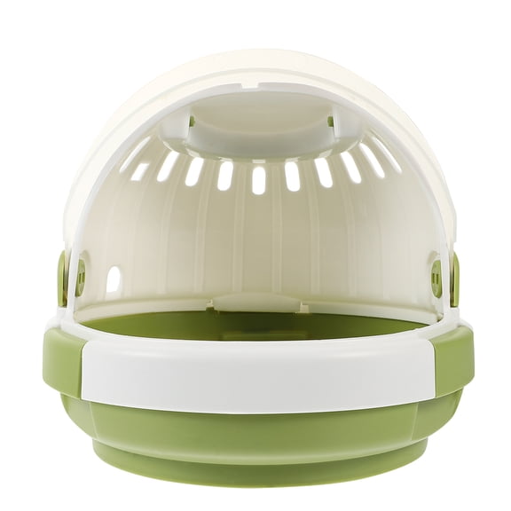 FOMIYES Portable Hamster Carrier Travel Cage ABS Green for Walking with Small Pets 1 PCS