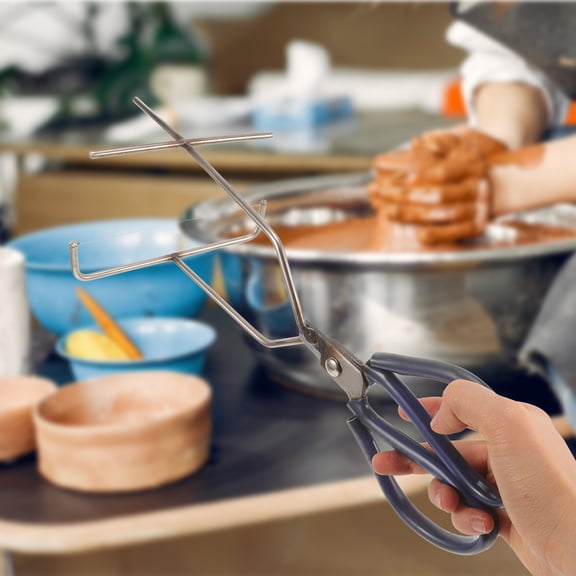 FOMIYES Portable Multi Use Ceramic Glazing Plier Tool with Strong Metal Clamp for Pottery Projects