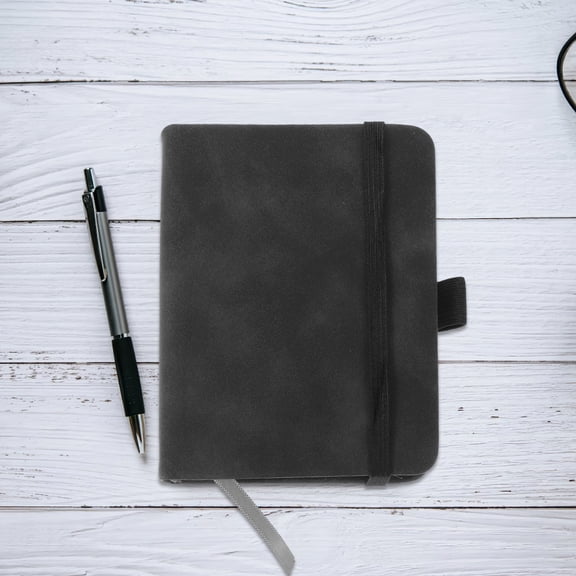 FOMIYES Portable Pocket Notebook with Imitation Cover for Students Black Color 3.5 x 5.5 Inches