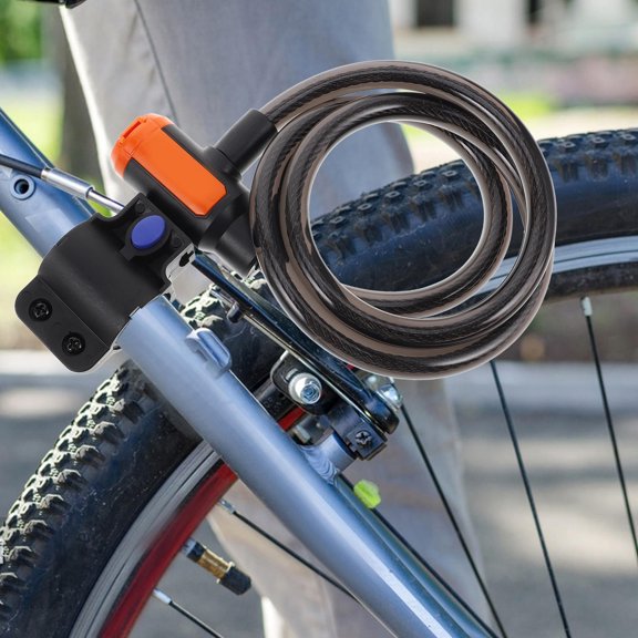 FOMIYES Portable Steel Cable Lock with Antitheft Mount for Electric Bike Accessories