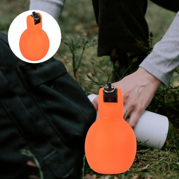 FOMIYES Life-saving Whistle Hand Squeeze Whistle Orange 2Pcs Emergency Signal 4.3*2.6*2.6in