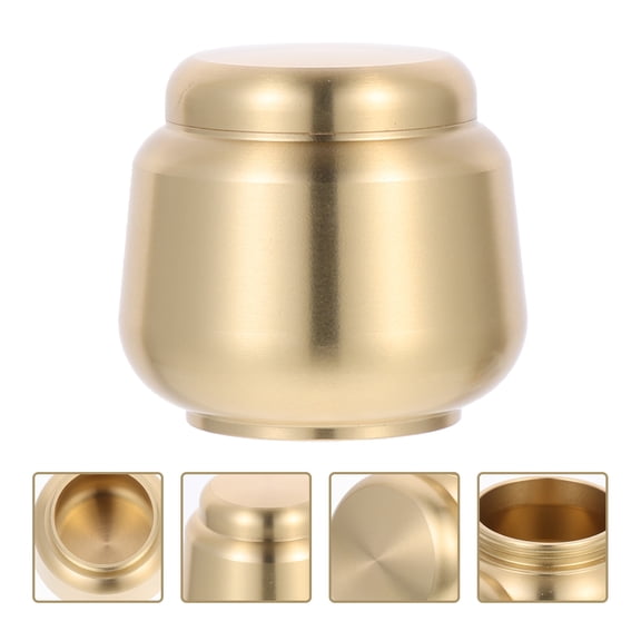 FOMIYES Premium Copper Pet Cinerary Jar Golden Ashes Container for Keepsake Storage