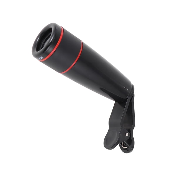 FOMIYES 12X Black ABS Lens External Camera for Mobile Phones