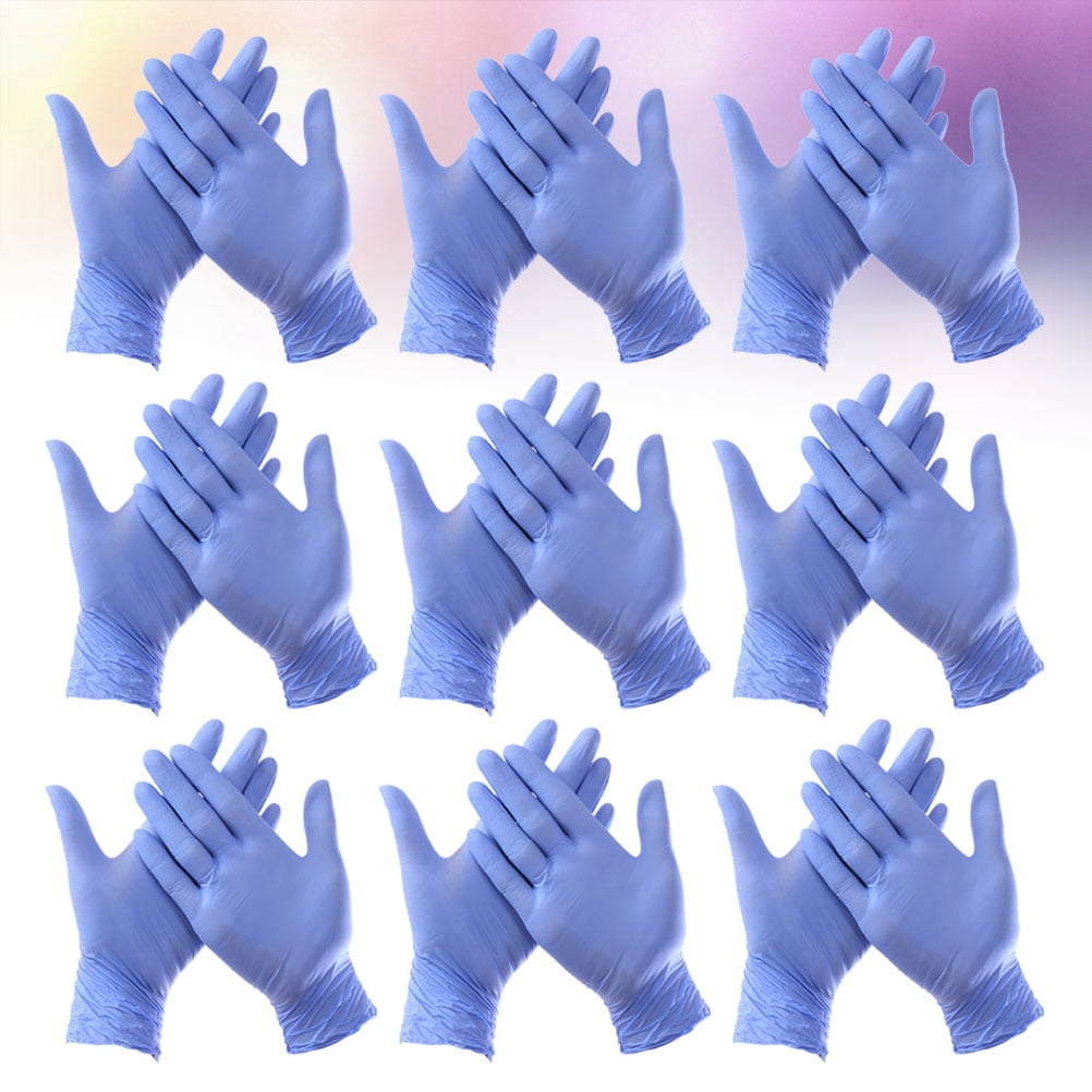 FOMIYES Protective Nitrile Gloves Blue Lightweight for Gardening and ...