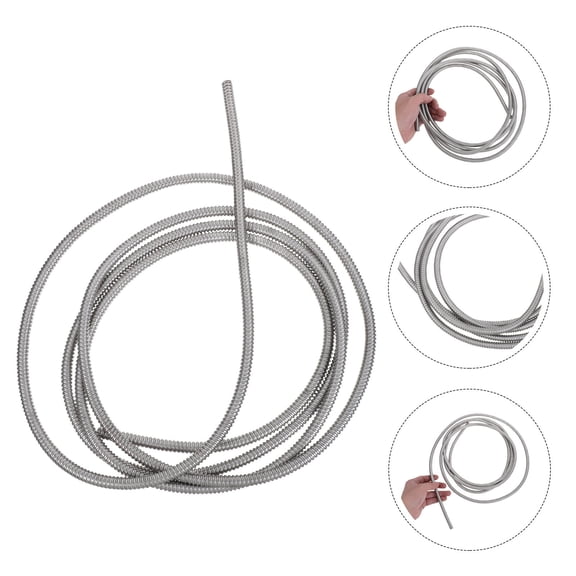 FOMIYES Protective Stainless Steel Cable Sleeve Tube Flexible for Home Wire and Cord Organization