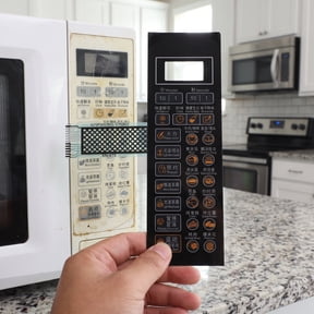 FOMIYES Push Button Panel for Oven Microwave Replacement Control Membrane in Black Polyester