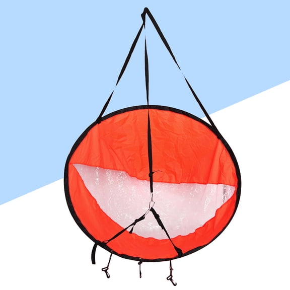 FOMIYES Foldable Red Kayak Sail with Clear Window Strong Material and Quick Deployment for Sailing