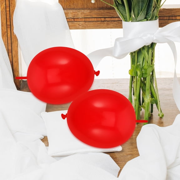 FOMIYES Red Latex Link Tail Balloon 100Pcs For Bridal Wedding Celebration Decor