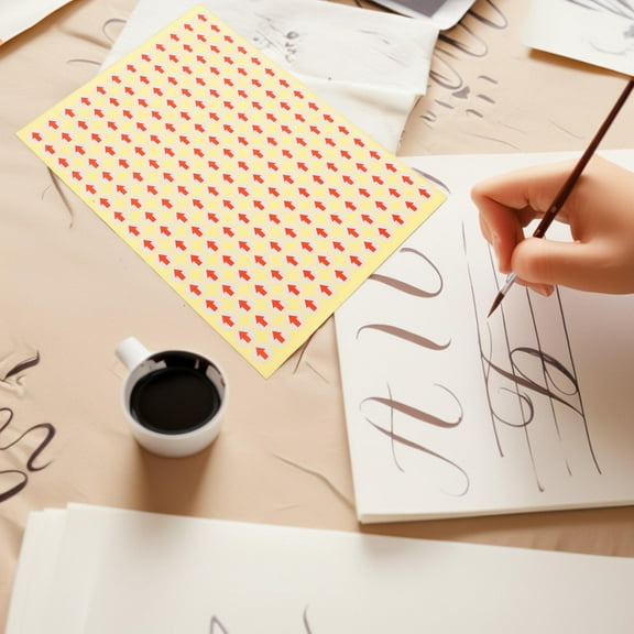 FOMIYES Red Paper Arrow Sticker Sheets Self Adhesive Labels for Daily Use and Product Marking