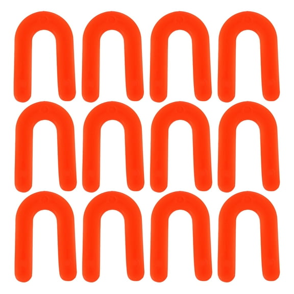 FOMIYES Red Plastic Horseshoe Shim 100Pcs for Leveling and Stabilizing Ceramic Tiles 5.00X3.00X0.40CM