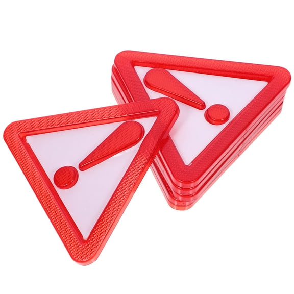 FOMIYES Red Slow Moving Vehicle Sign for Car Safety Reflective Plastic Triangle with Adhesive Backing 8pcs