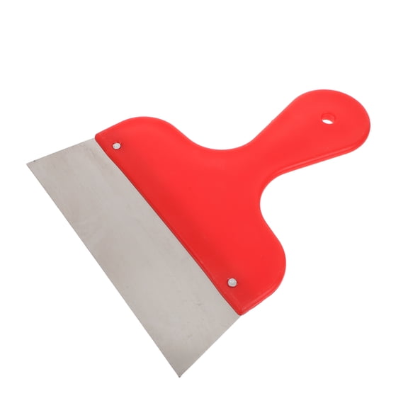 FOMIYES Red Stainless Steel Wallpaper Smoothing Tool with Ergonomic Handle for Home Use and Precise Cutting