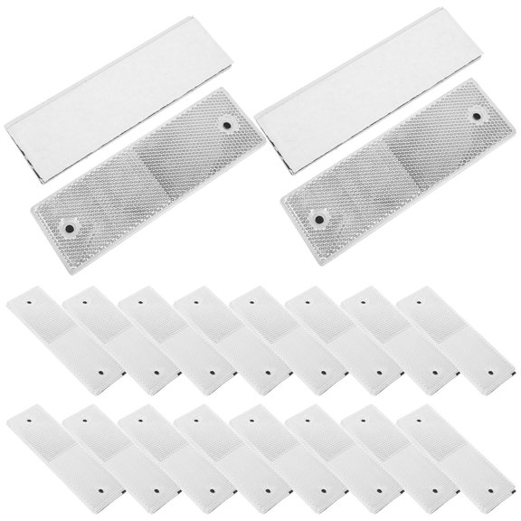 FOMIYES Reflective Stickers for Cars with Excellent Warning Effect Night Safety White Plastic 50 pcs