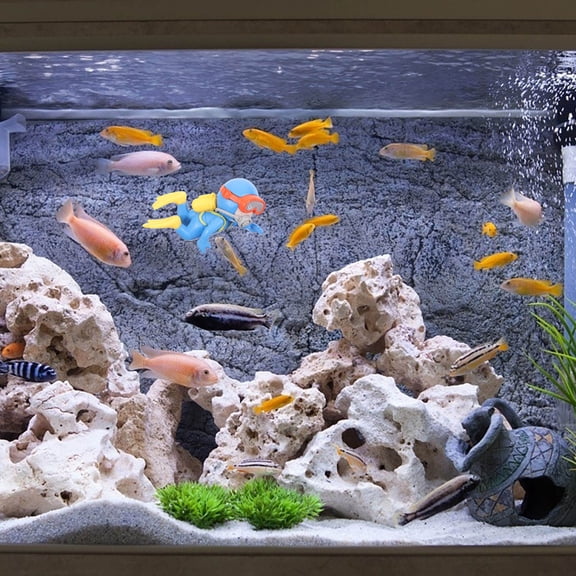 FOMIYES Resin Aquarium Floating Diver Decoration for Small Fish Tank Accessories