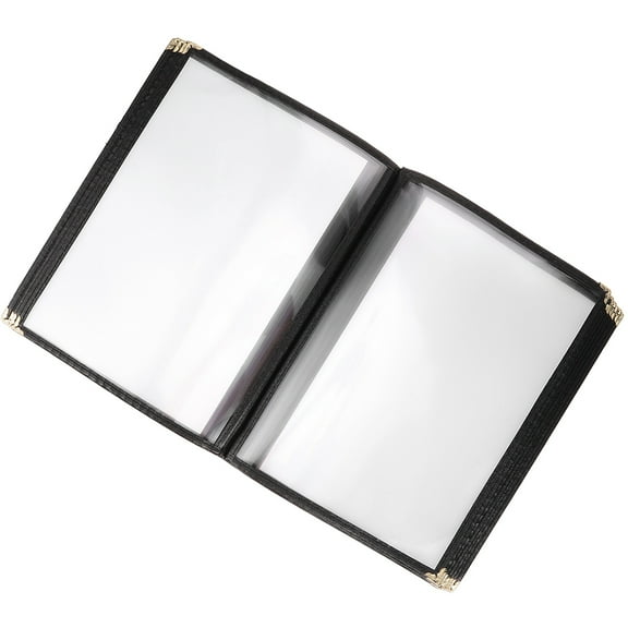 FOMIYES Restaurant Menu Cover 6 Pages Menu Holder Clear Transparent Menu Cover Menu Folder