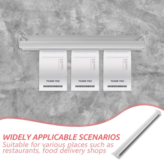 FOMIYES Plated Restaurant Ticket Holder Rail for Order and Receipt Organization with Easy Wall Mount Installation