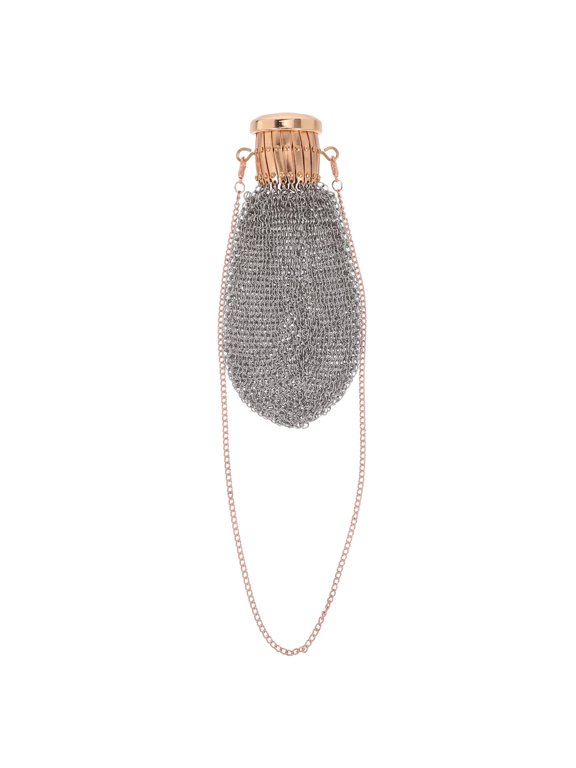 Retro Mini Wallet Light Metal Mesh Lid and Change Holder