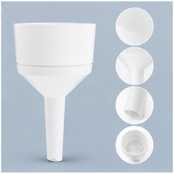 FOMIYES 2Pcs White PP Plastic Buchner Funnel High Temperature Resistant Laboratory Filter