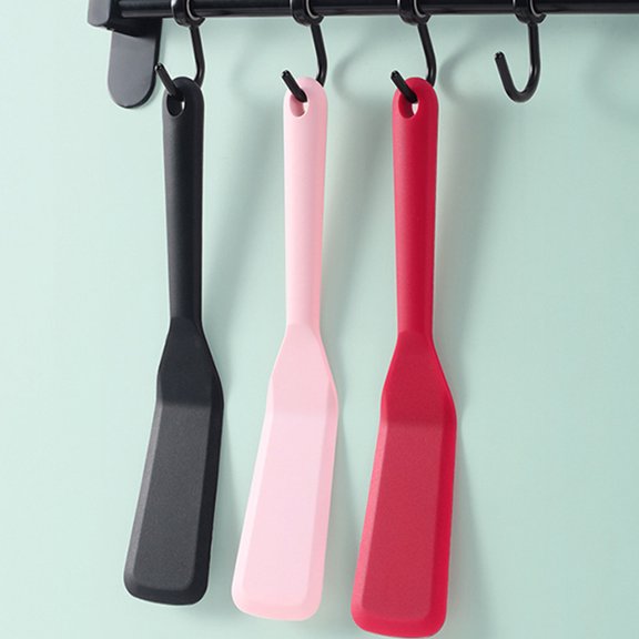 FOMIYES Reusable Pink Silicone Kitchen Spatula Scratch Resistant for Cooking Use